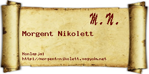 Morgent Nikolett névjegykártya